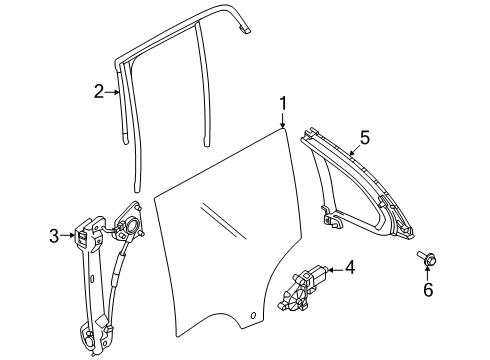 2025 Volvo EX30 Window Regulator Diagram for 80000441