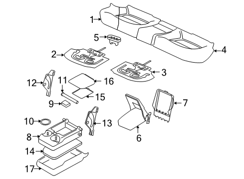 2012 Volvo S80 Rear Seat Components Diagram 4