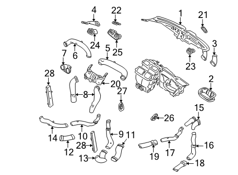 2005 Volvo S60 Ducts Diagram