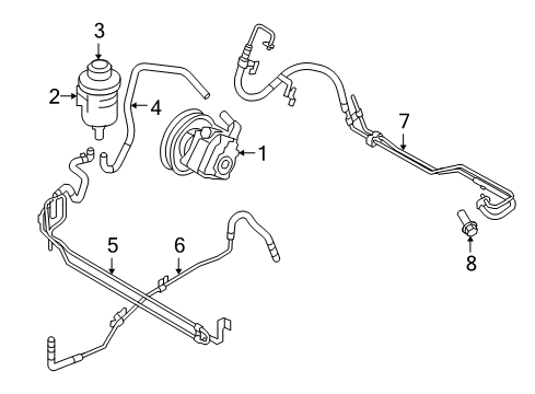 2008 Volvo S80 P/S Pump & Hoses Diagram 3