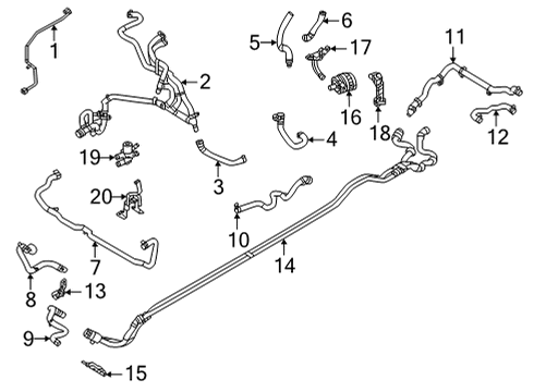 2024 Volvo C40 Recharge Hose Diagram for 32339543