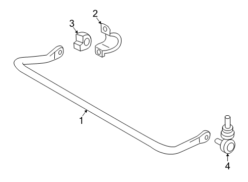 2007 Volvo C70 Stabilizer Bar & Components Diagram 4