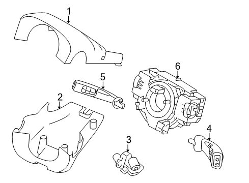 2011 Volvo V50 Shroud, Switches & Levers Diagram