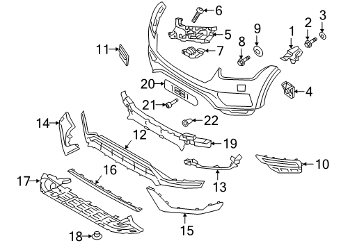 2020 Volvo XC90 Bumper & Components - Front Diagram 4