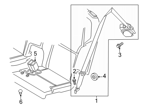 2024 Volvo XC90 Third Row Seat Belts Diagram