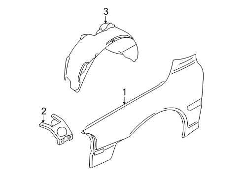 2005 Volvo S60 Fender & Components Diagram
