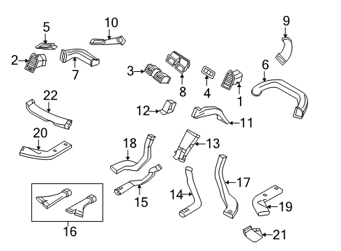 2013 Volvo XC60 Ducts Diagram