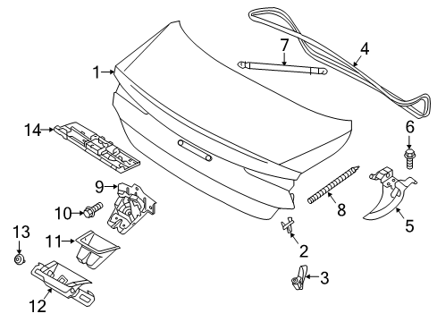 2025 Volvo S60 Trunk Lid & Components