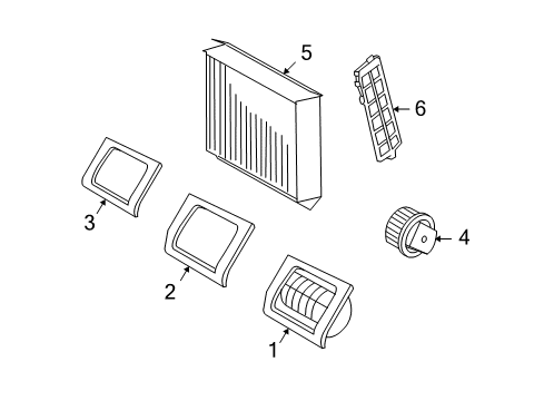 2012 Volvo C30 Blower Motor & Fan Diagram