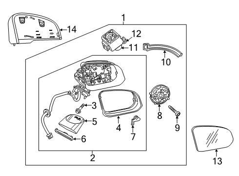 2024 Volvo XC40 Recharge Mirror Housing Screw Diagram for 30640908