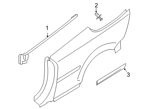 2012 Volvo C70 Exterior Trim - Quarter Panel Diagram