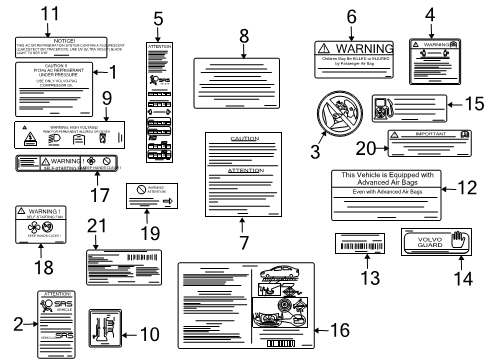 2011 Volvo S40 Information Labels