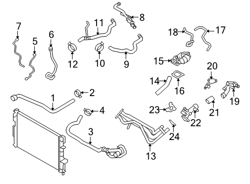 2010 Volvo S80 Water Manifold Seal Diagram for 30720317