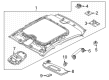 Diagram for Volvo EC40 Sun Visor - 32357829