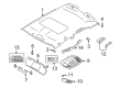 Diagram for Volvo S40 Sun Visor - 30887438