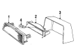 Diagram for Volvo 760 Light Socket - 1358460