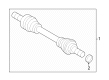 Diagram for Volvo EC40 Axle Shaft - 36013417