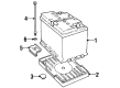 Diagram for Volvo 940 Battery Hold Downs - 1316365