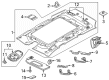 Diagram for Volvo S90 Sun Visor - 31497342