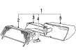 Diagram for Volvo 760 Third Brake Light - 1358451