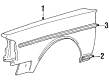 Diagram for Volvo 244 Door Moldings - 1246628