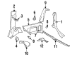 Diagram for Volvo 960 Pillar Panels - 9447715