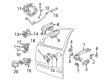 Diagram for Volvo 850 Front Door Striker - 9152664