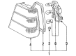 Diagram for Volvo 960 Tail Light Lens - 3538339