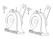 Diagram for Volvo EX30 Horn - 80000017