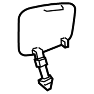 Volvo 39802081 Upper Quarter Trim Cap, Charcoal, Driver Side