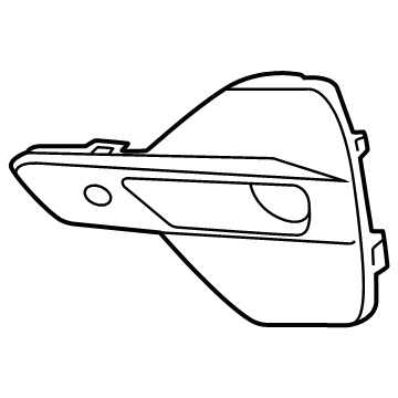 Volvo 32136099 Fog Lamp Bezel, Silver, Driver Side