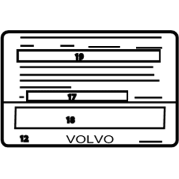 Volvo 31276842 Certification Label