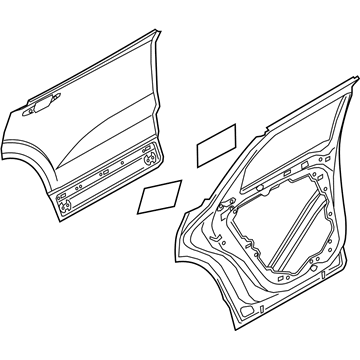 Volvo 32345943 Door Shell, Rear