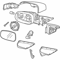 Volvo V50 Side View Mirrors - 30716911 Mirror Assembly, Rear