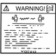 Volvo 31202677 Air Bag Label Volvo 31202677 Air Bag Label