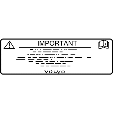 Volvo 9454010 Caution Label 9454010 Volvo Caution Label Illustration 1 of 1