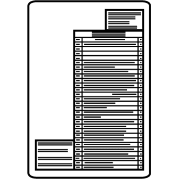 31337663 Volvo Fuse Box Label Illustration 1 of 1