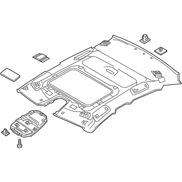 32344376 Volvo Headliner, Charcoal Illustration 1 of 1