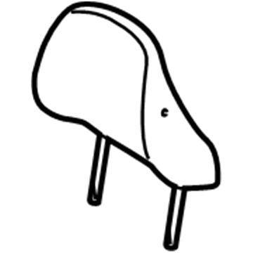 Volvo 9124338 Headrest 9124338 Volvo Headrest Illustration 1 of 1