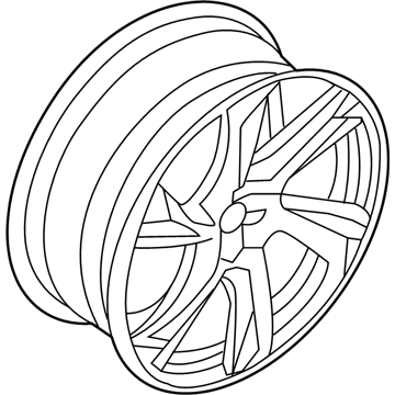 31454204 Volvo Wheel, Alloy, Black, Aluminium Illustration 1 of 1