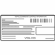 Volvo 30736977 Emission Label