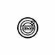 Volvo 31400452 Center Cap, Black/Silver Volvo 31400452 Center Cap, Black/Silver
