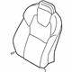 Volvo 32248833 Seat Back Cover, Charcoal, Driver Side