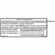 Volvo 32234219 Emission Label Volvo 32234219 Emission Label