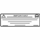 Volvo 31416097 Warning Label Volvo 31416097 Warning Label
