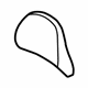 Volvo 39875995 Headrest Cover, Black Volvo 39875995 Headrest Cover, Black
