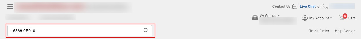 How can I search by part number?